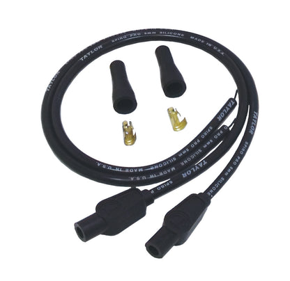 Spark Plug Wire Set Universal 8mm Silicone Spiro Pro 180? 350 ohm/ft Black 10055