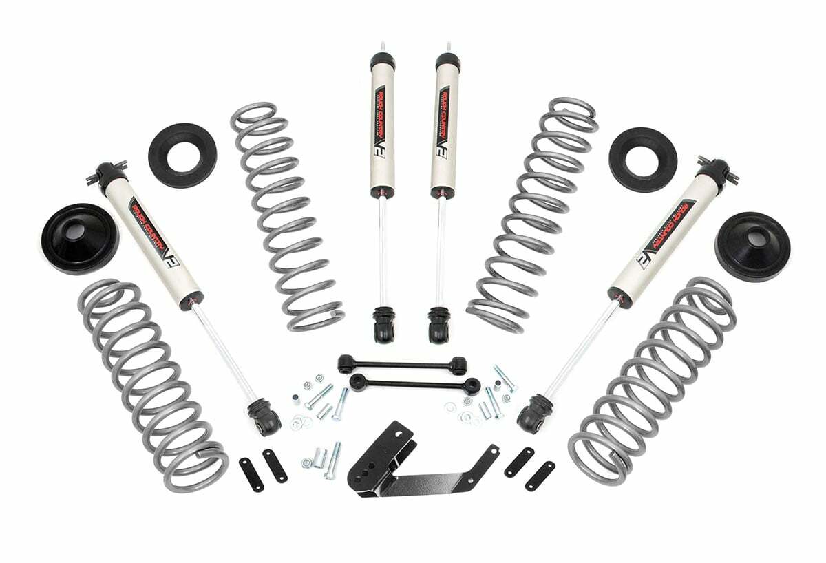 Fits Jeep Wrangler Unlimited 2WD/4WD (2007-2018) 3.25 Inch Lift Kit; V2; 66970