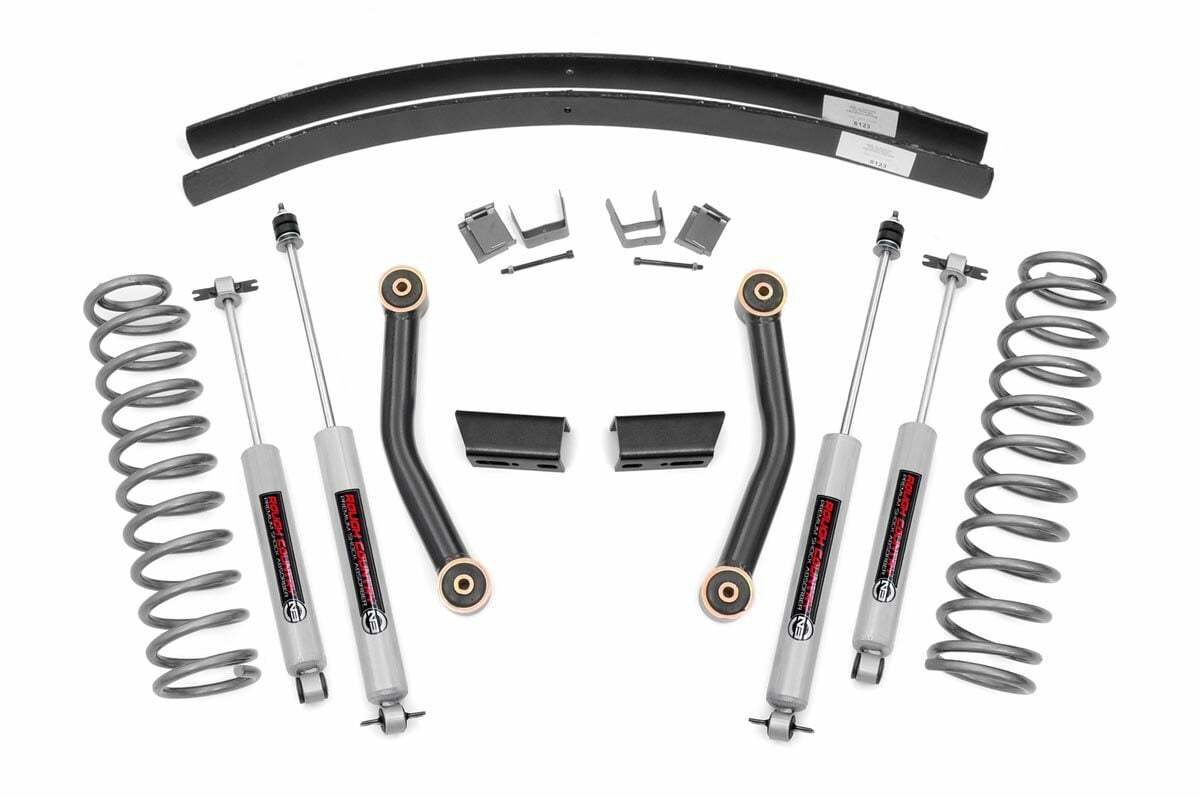 Fits Jeep Cherokee XJ 2&4WD (1984-2001) 3" Lift Kit; Series II; RR AAL; 670XN2