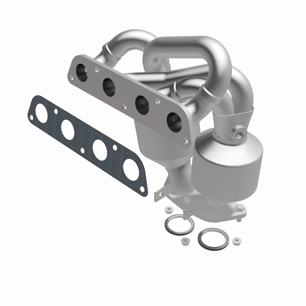 Catalytic Converter with Integrated Exhaust Manifold for HM Grade Federal / EPA Compliant Direct-Fit Manifold Catalytic