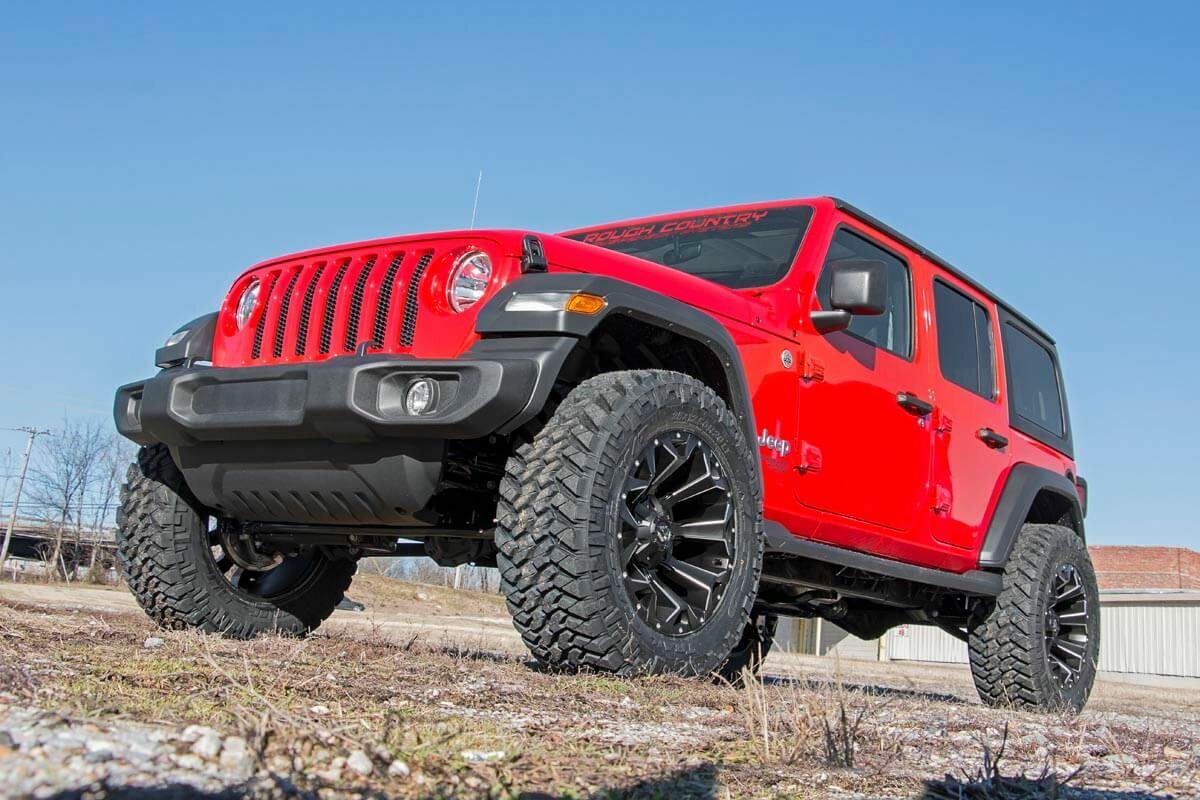 Fits Jeep Wrangler Unlimited 4WD (2018-2023) 2.5 Inch Lift Kit; Coils; V2; 67770