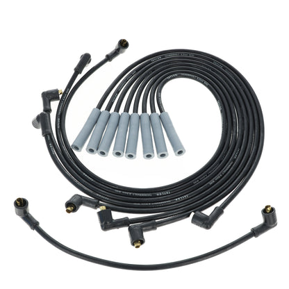 Spark Plug Wire Set Universal 8.2mm Silicone Thundervolt 40 ohm/ft Black 84061