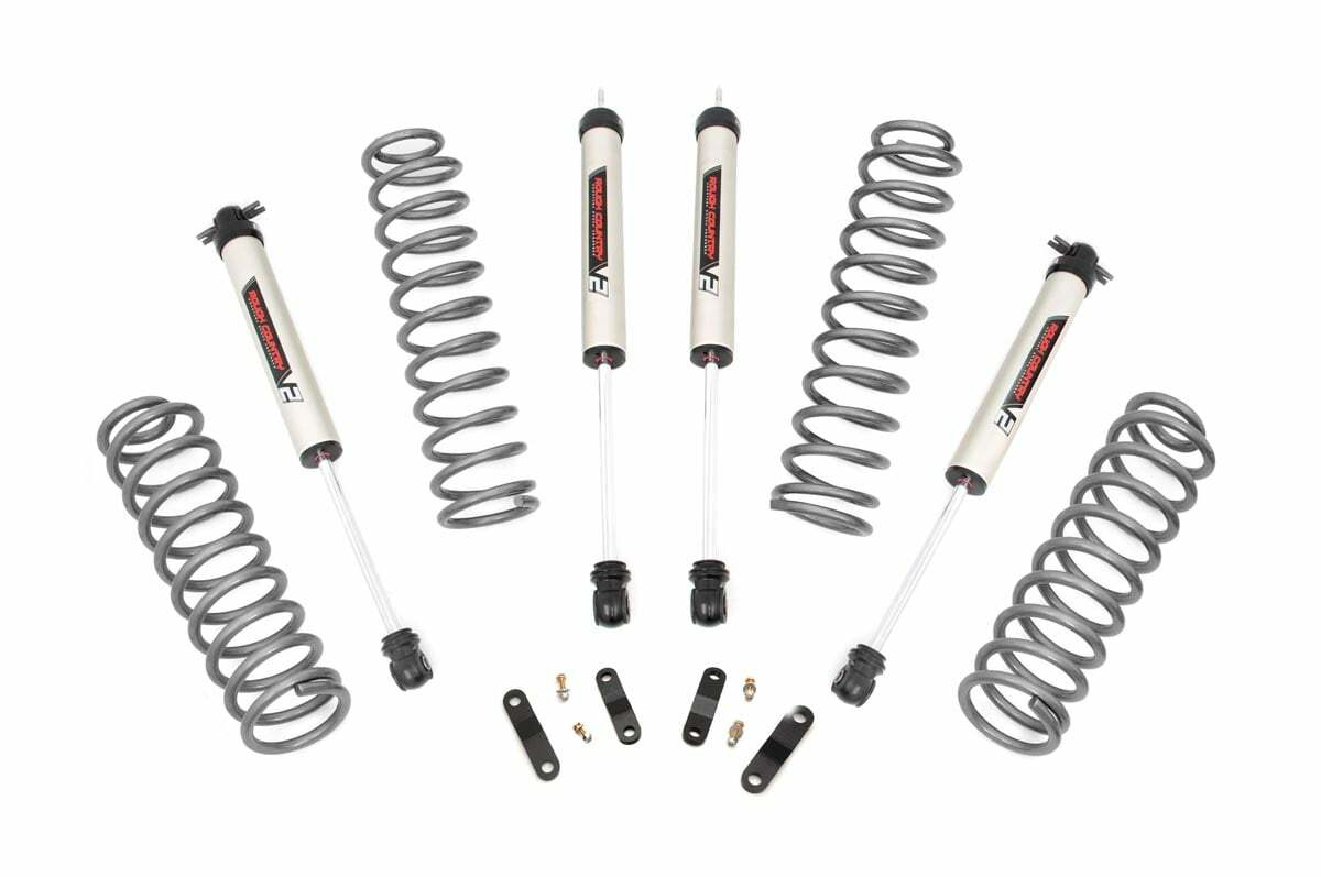 Fits Jeep Wrangler JK 4WD (2007-2018) 2.5 Inch Lift Kit; Coils; V2; 67870
