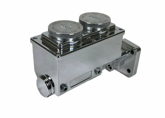 Master Cylinder 4 Bolt Mopar, Polished Finish, Left Port, 0.9375" Bore 6801299LP