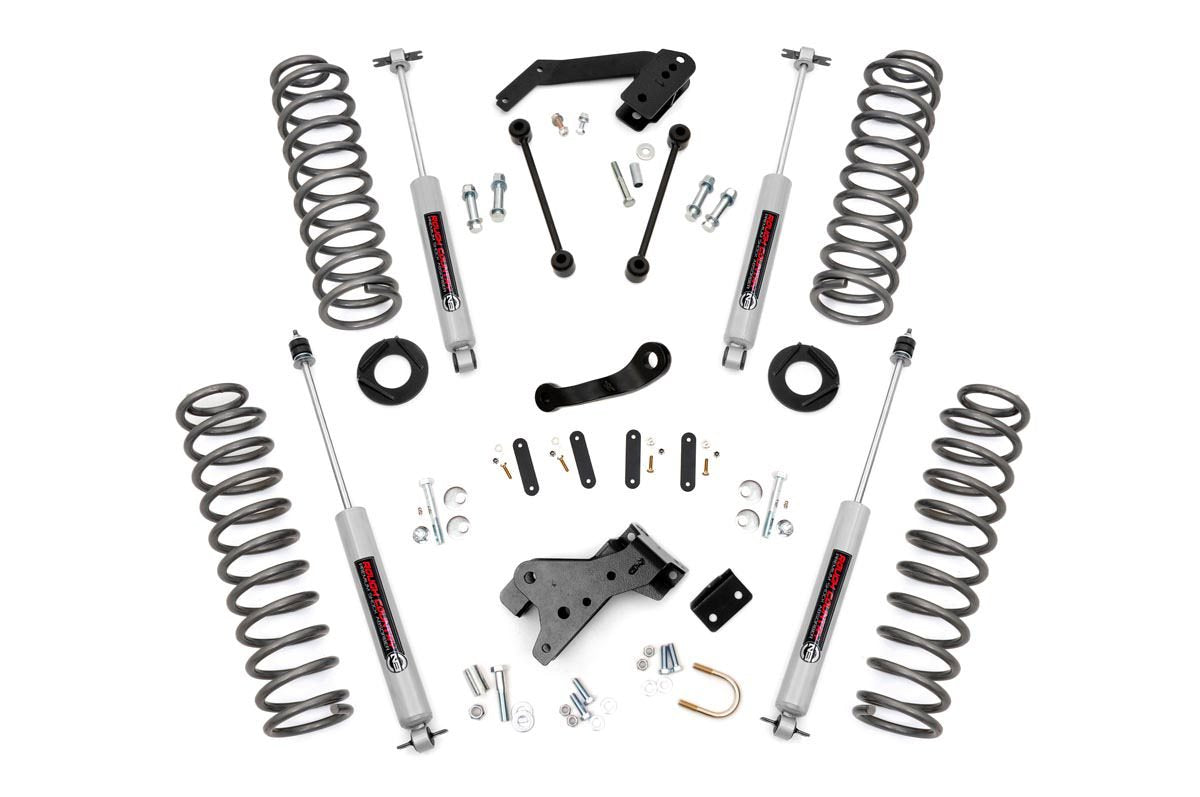 Fits Jeep Wrangler Unlimited 2WD/4WD (2007-2018) 4 Inch Lift Kit; 68130