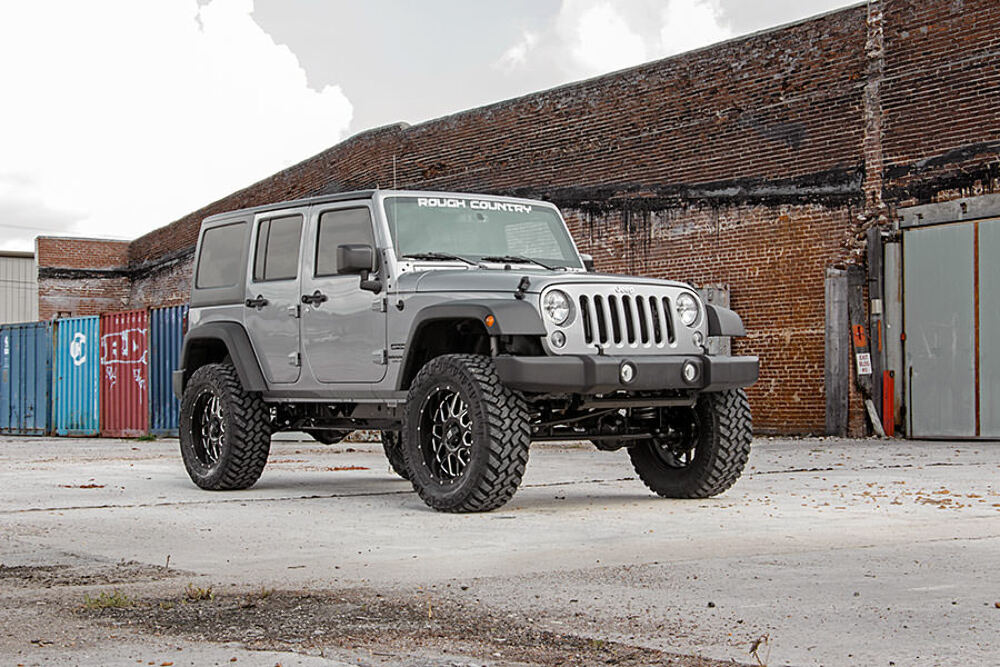 Fits Jeep Wrangler Unlimited 2WD/4WD (2007-2018) 4 Inch Lift Kit; 68130