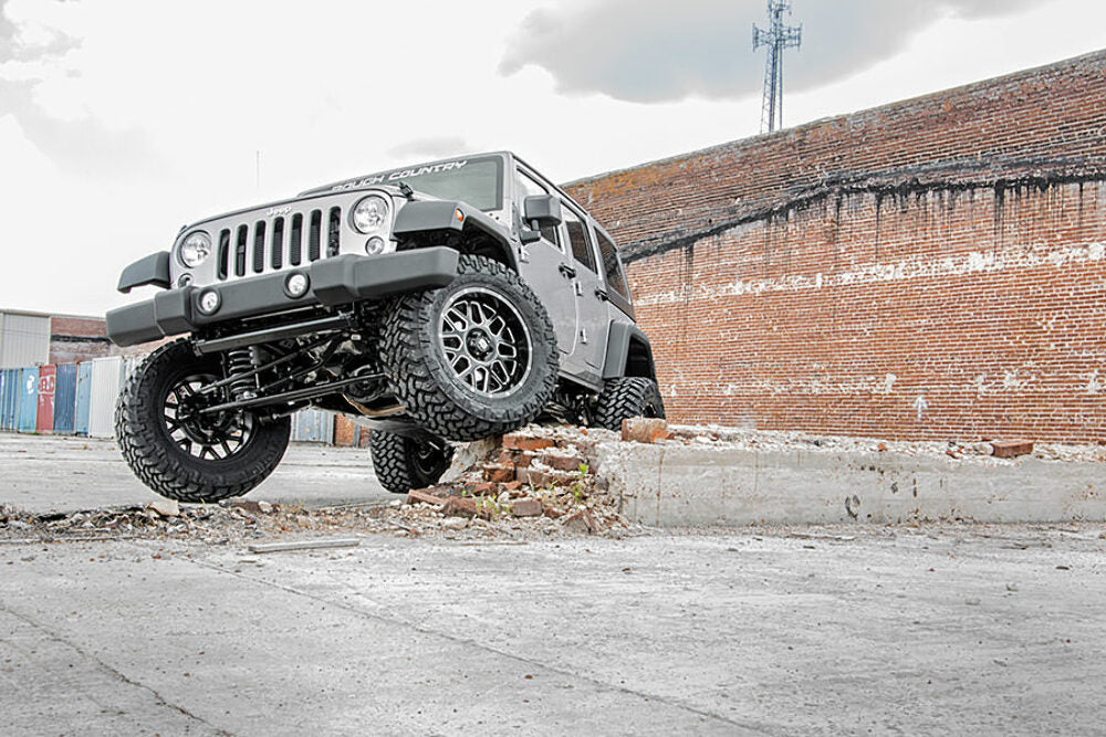 Fits Jeep Wrangler Unlimited 2WD/4WD (2007-2018) 4 Inch Lift Kit; 68130