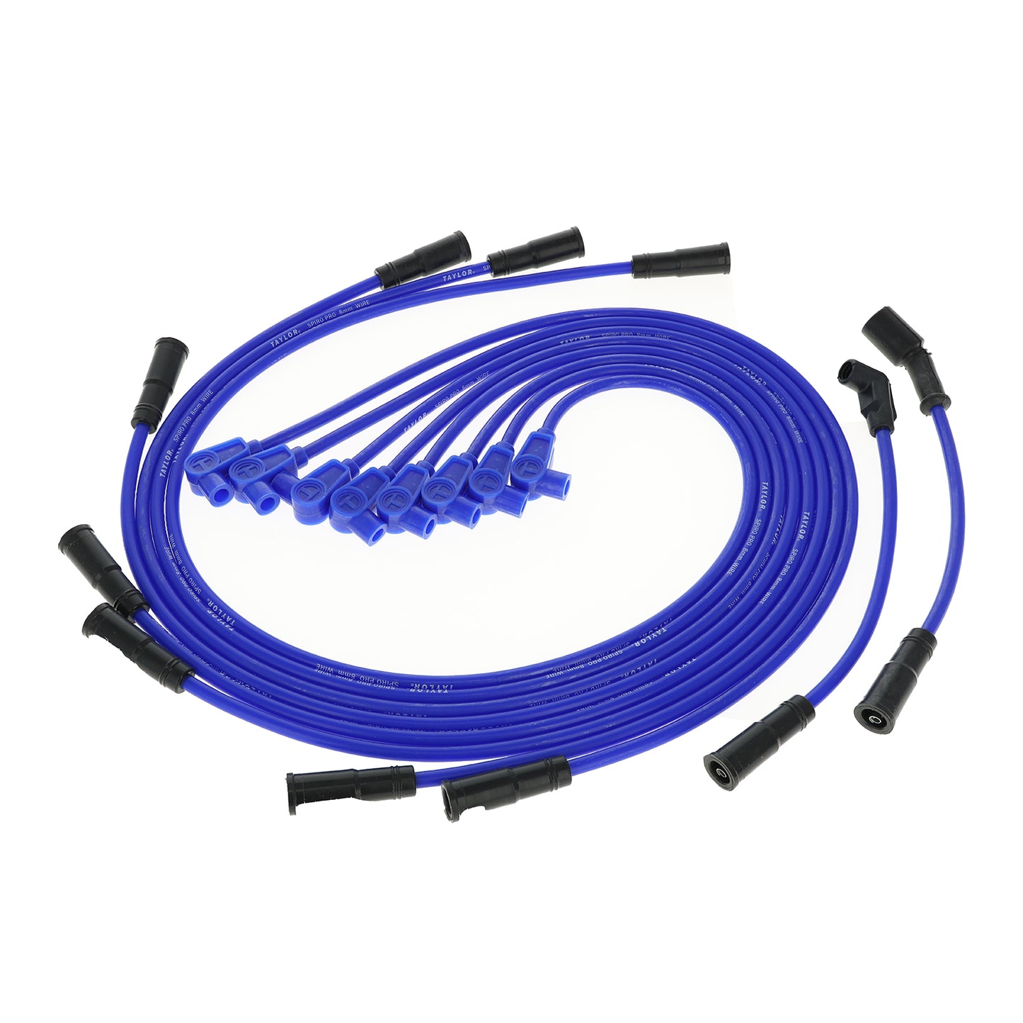Spark Plug Wire Set Universal 8mm Silicone Spiro Pro 350 ohm/ft Blue 76647