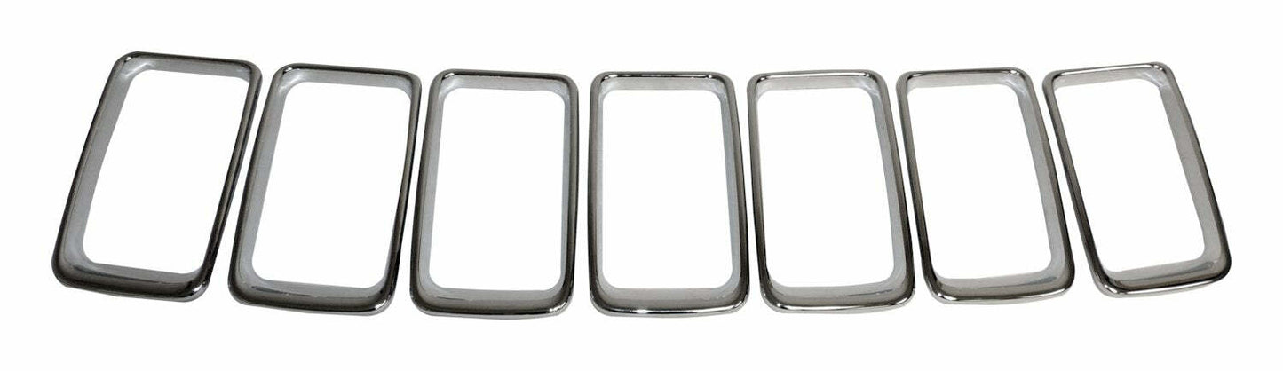 Crown Polished Chrome Grille Insert Set for 2014-2016 Jeep WK Grand Cherokee - 68227779AA