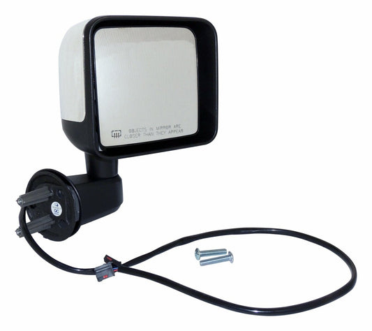 Crown Right Side Power, Heated, Mirror for 2015-2018 Jeep JK Wrangler; Chrome - 68249844AC
