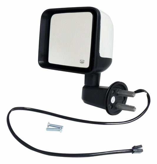 Crown Left Side Power, Heated, Mirror for 2015-2018 Jeep JK Wrangler; Chrome - 68249845AC