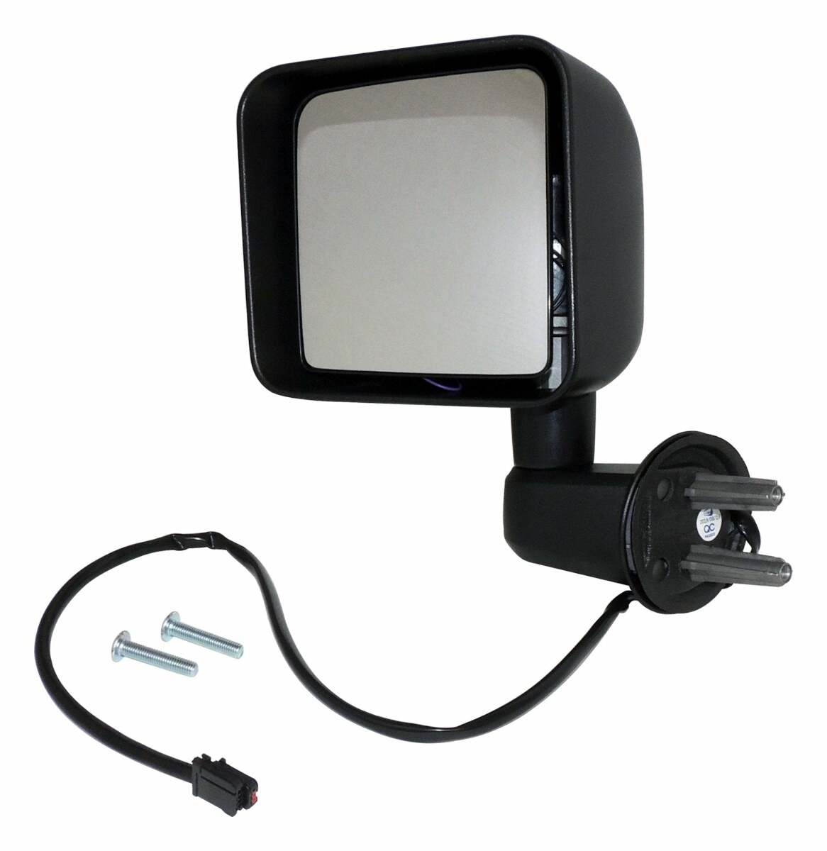 Crown Left Side Power, Heated, Mirror for 2015-2018 Jeep JK Wrangler; Textured Black - 68249849AD