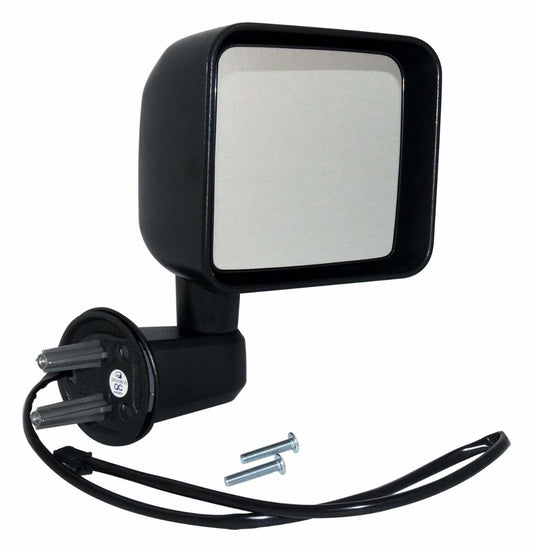 Crown Right Side Power, Heated, Mirror for 2015-2018 Jeep JK Wrangler; Textured Black - 68249852AD