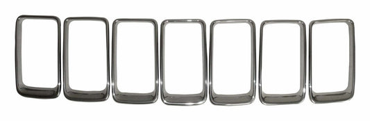 Crown Brushed Platinum Grille Insert Set for 2015-2016 Jeep WK Grand Cherokee - 68285652AA