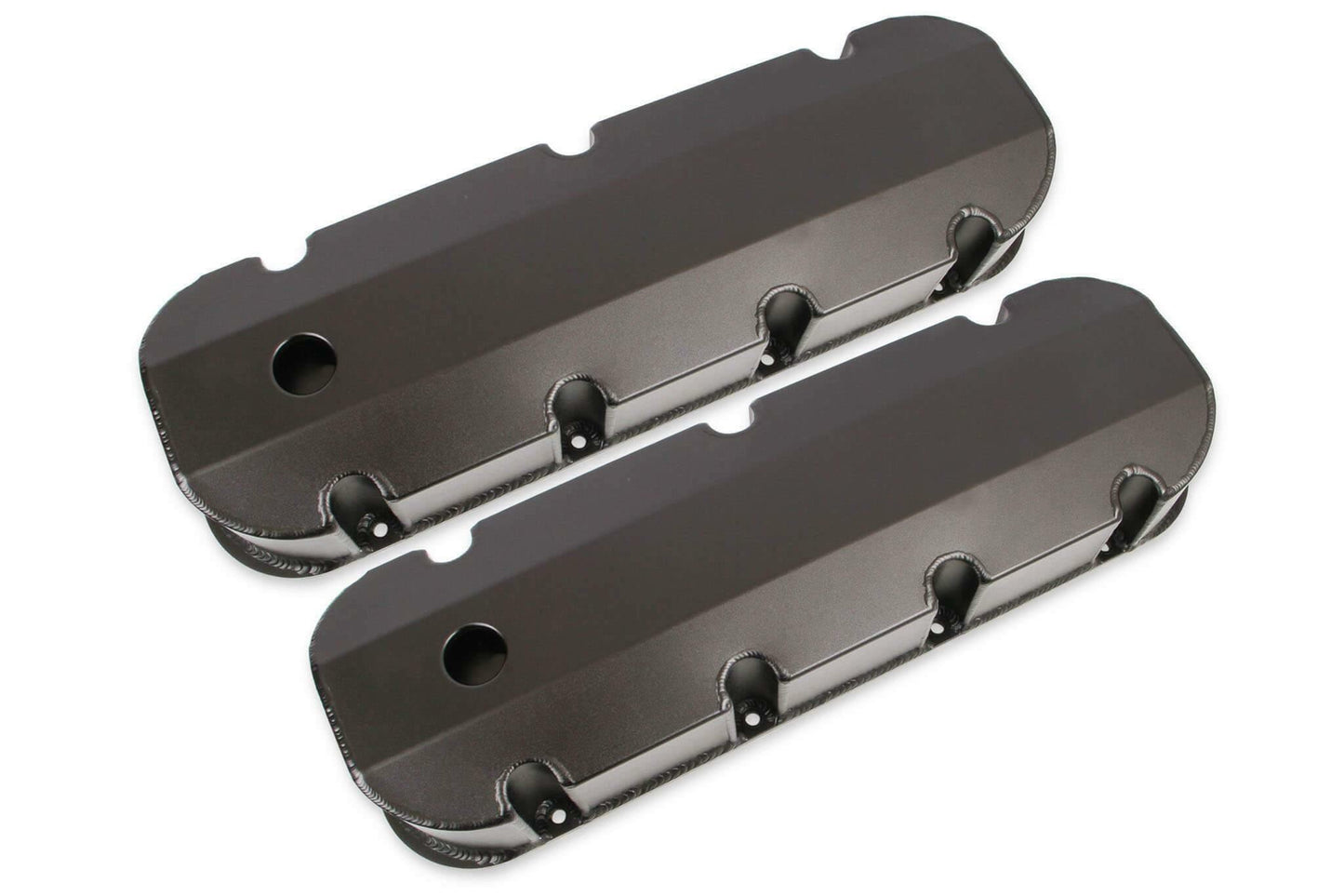 Mr. Gasket Fabricated Aluminum Valve Covers - Black Finish - 6832BG
