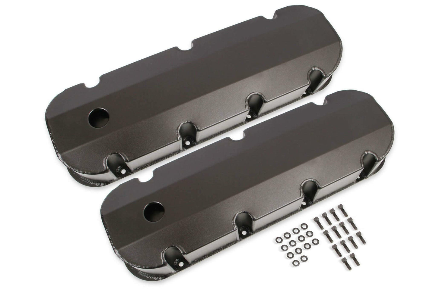 Mr. Gasket Fabricated Aluminum Valve Covers - Black Finish - 6832BG