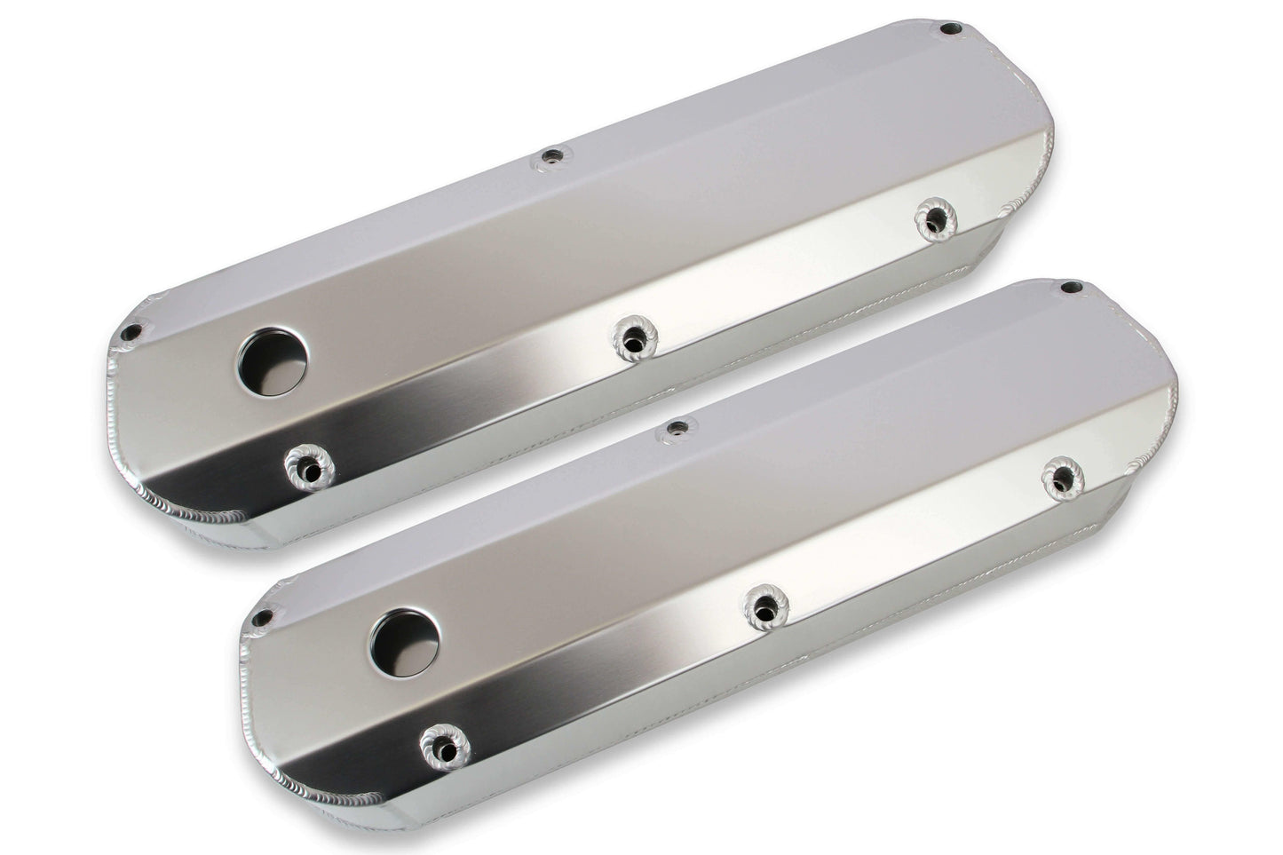 Mr. Gasket Fabricated Aluminum Valve Covers - Silver - 6843G