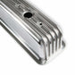 Mr. Gasket Cast Aluminum Ball Milled Center Bolt Valve Covers - Polished - 6856G