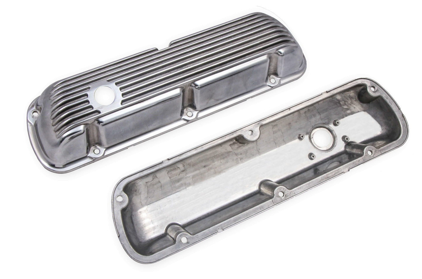 Mr. Gasket Cast Aluminum Valve Covers Pair - Polished - 6861G
