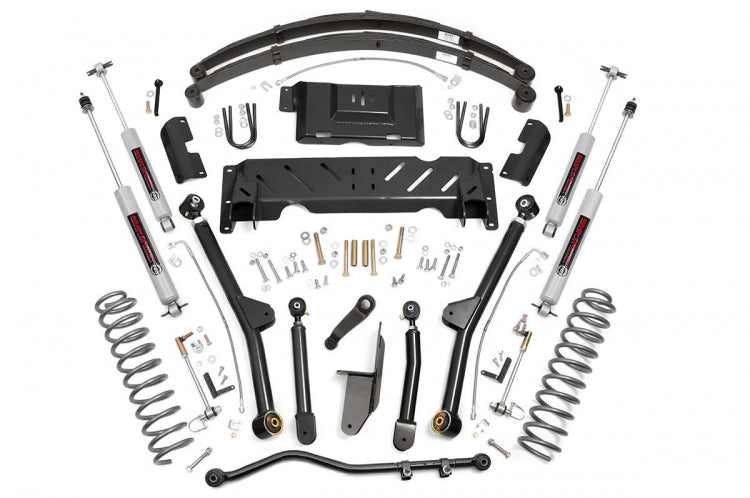 Fits Jeep Cherokee XJ 4WD (1984-2001) 4.5" Lift Kit; Long Arm; RR Leafs; 68622