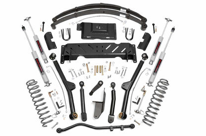 Fits Jeep Cherokee XJ 4WD (1984-2001) 4.5" Lift Kit; Long Arm; RR Leafs; 68622