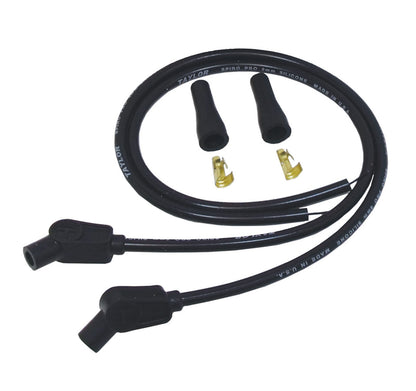Spark Plug Wire Set Universal 8mm Silicone Spiro Pro 135? 350 ohm/ft Black 10053
