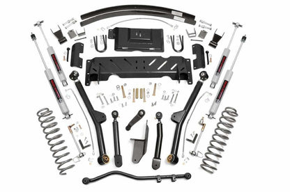 Fits Jeep Cherokee XJ 4WD (84-01) 4.5" Lift Kit; Long Arm; RR AAL; NP231; 68922