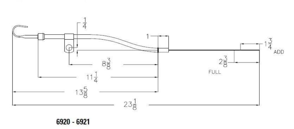 Mr. Gasket Engine Oil Dipstick & Tube - Chrome - 6921