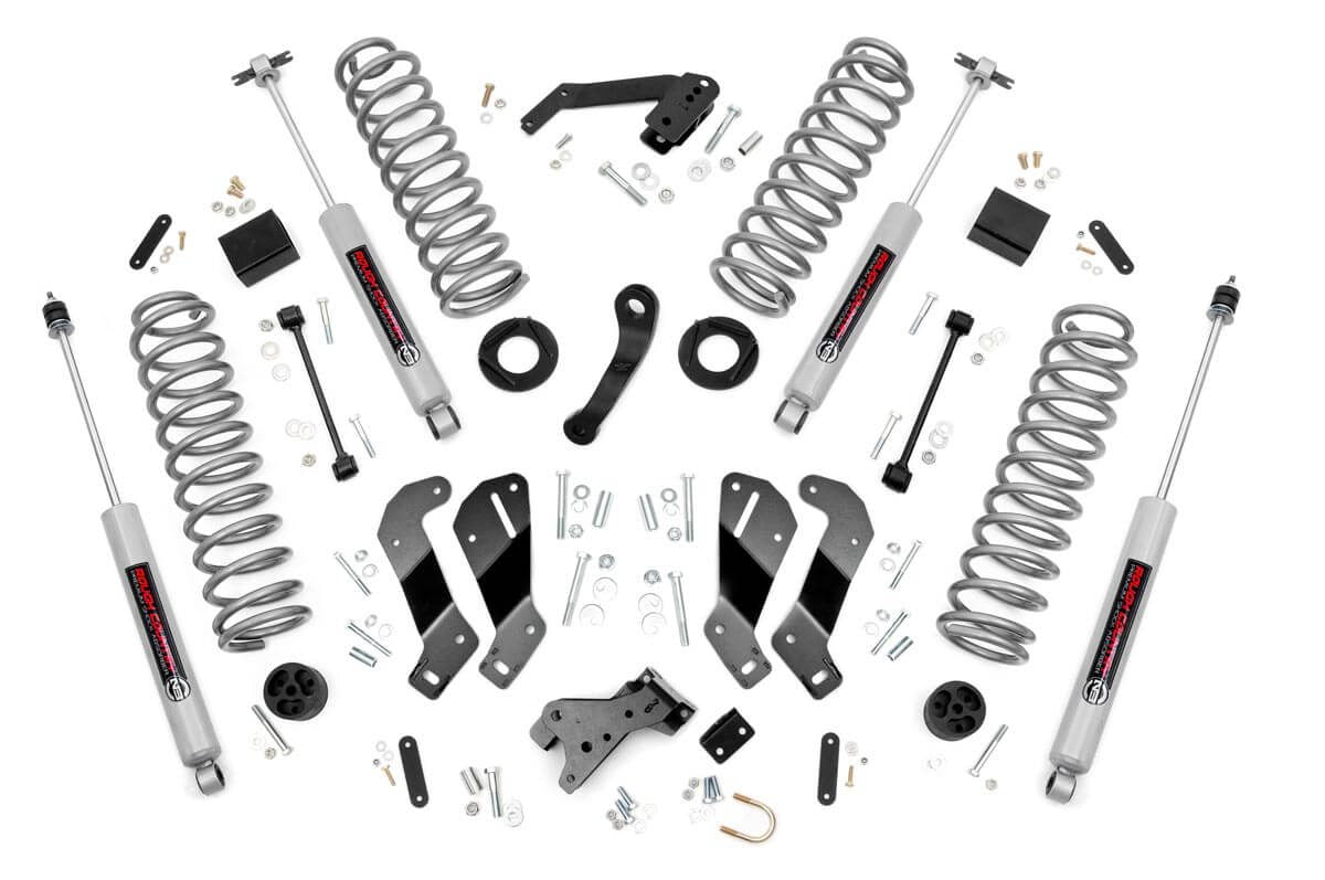 Fits Jeep Wrangler Unlimited 2WD/4WD (2007-2018) 3.5 Inch Lift Kit; 69430
