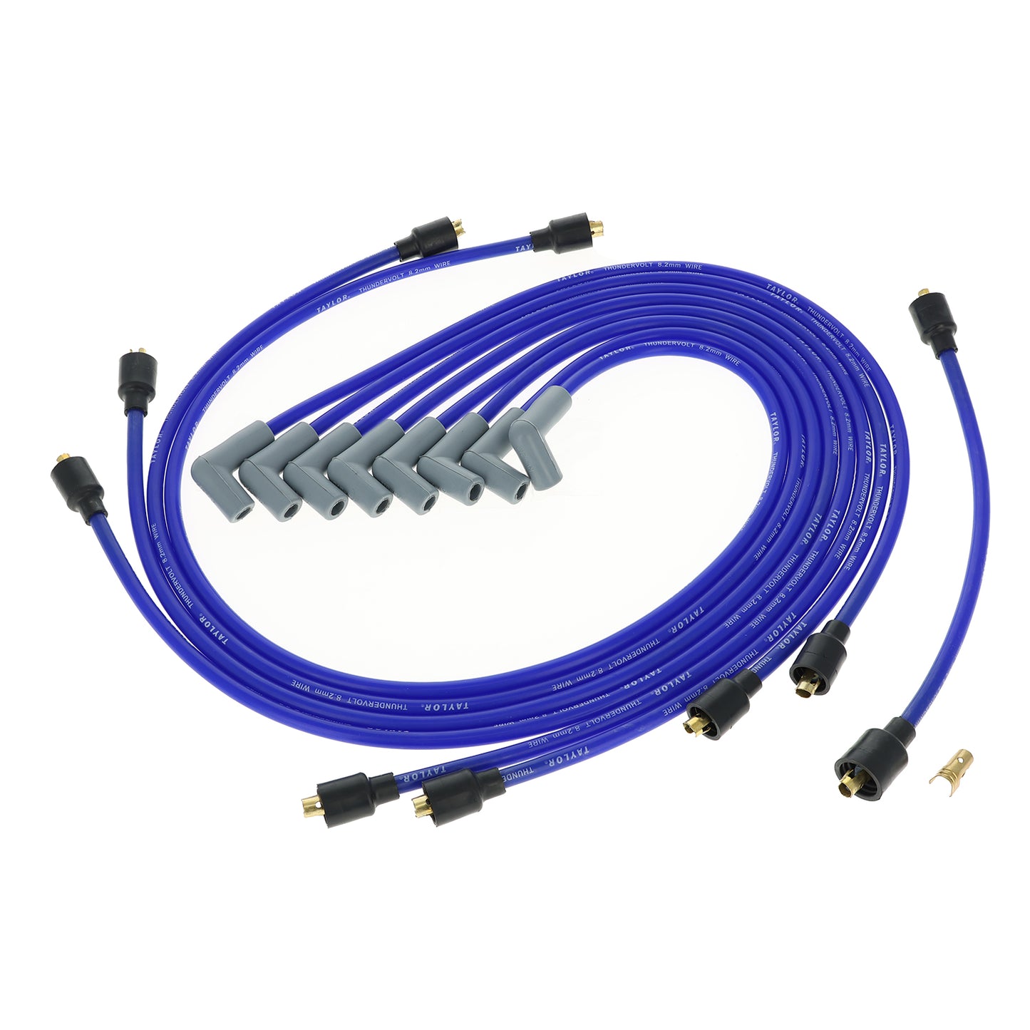 Spark Plug Wire Set Universal 8.2mm Silicone Thundervolt 40 ohm/ft Blue 84601