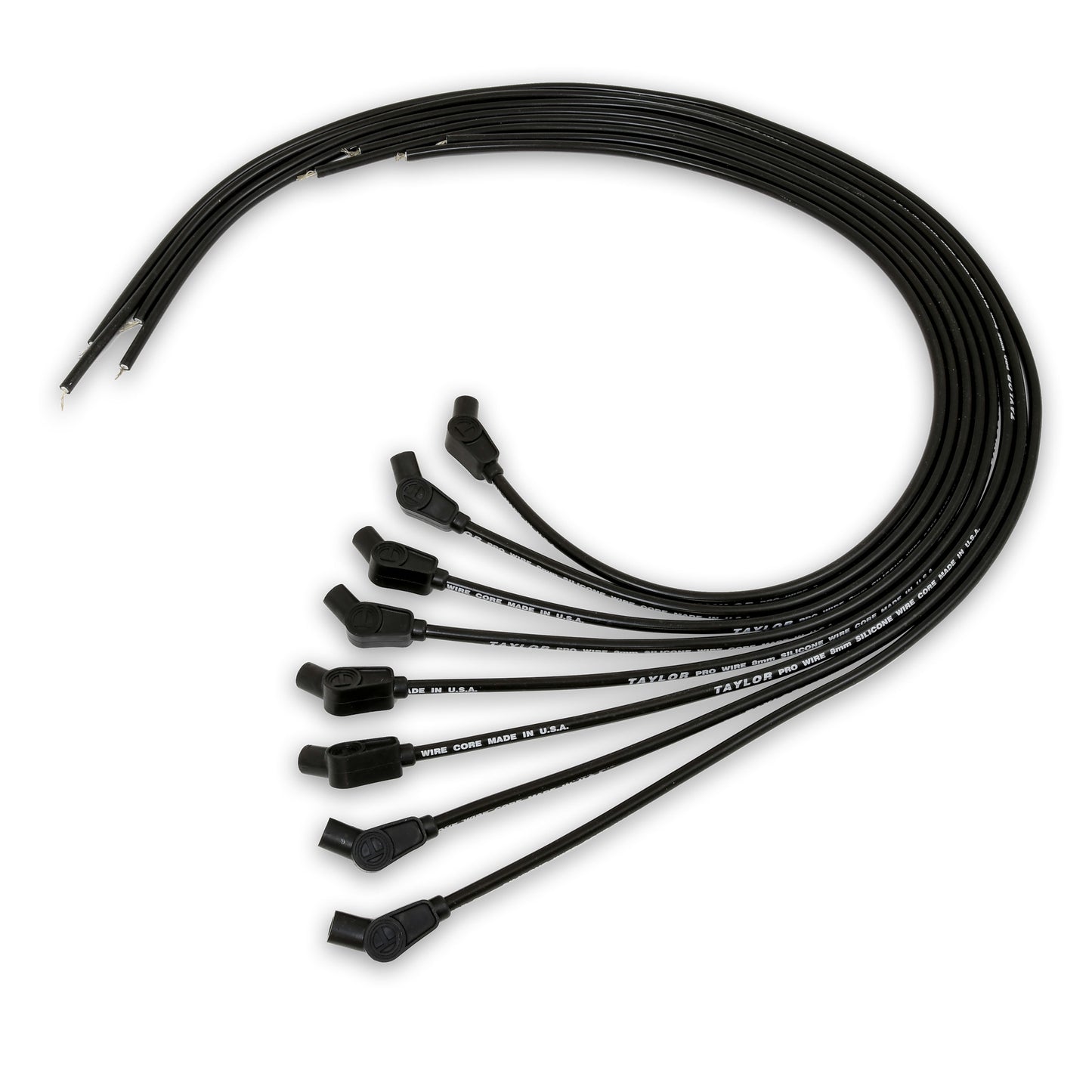 Spark Plug Wire Set Universal 8mm Silicone 135? 0 ohm/ft Prowire Solid 70052