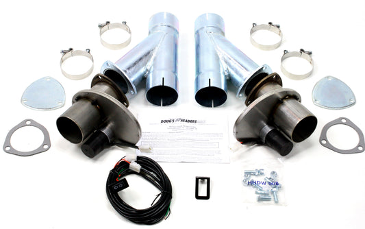 Tri-Y Headers for Electric Cut-Out 3" Pair with Hook-Up Kit DEC300AK