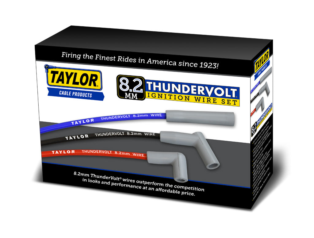 Spark Plug Wire Set Universal 8.2mm Silicone Thundervolt 40 ohm/ft Red 84207