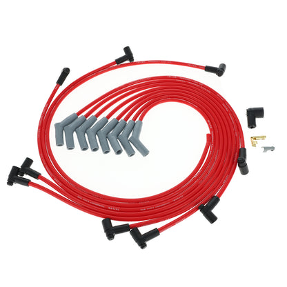 Spark Plug Wire Set Universal 8.2mm Silicone Thundervolt 40 ohm/ft Red 86232