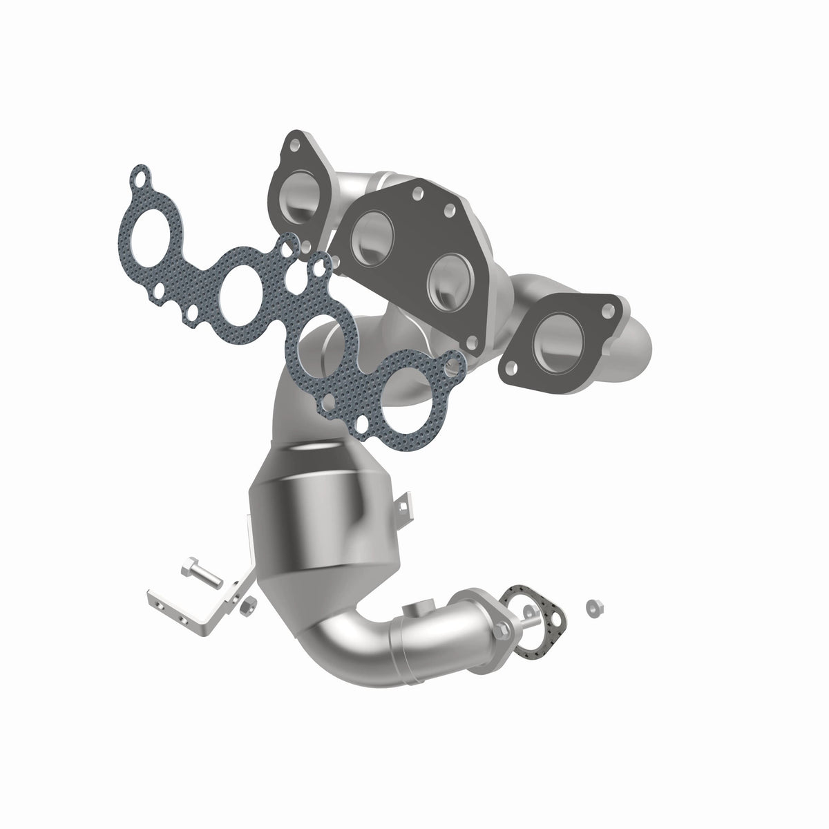 Catalytic Converter with Integrated Exhaust Manifold for HM Grade Federal / EPA Compliant Direct-Fit Manifold Catalytic
