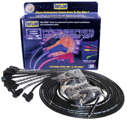 Spark Plug Wire Set Universal 8mm Silicone 180? 0 ohm/ft Prowire Solid 70064