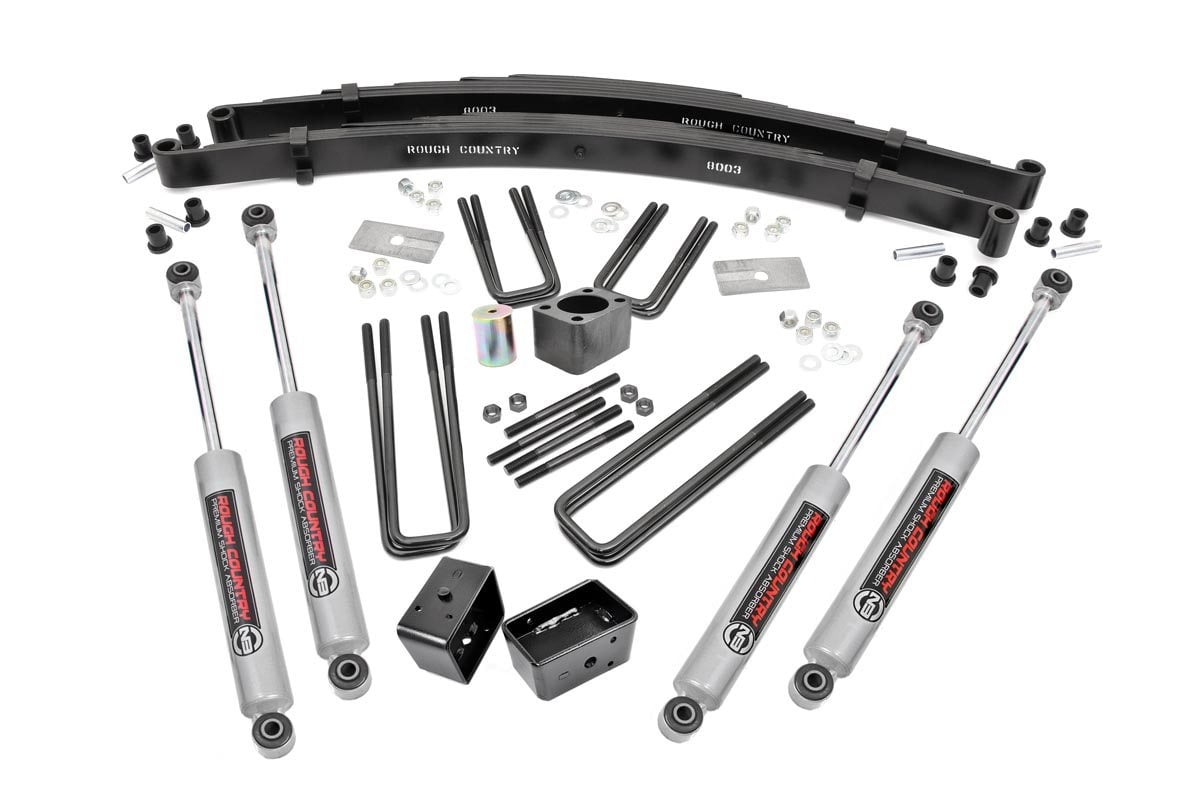 Rough Country 4 Inch Lift Kit - Rear Blocks - Dodge W100 Truck/W200 Truck 4WD (1974-1977) - 306.2