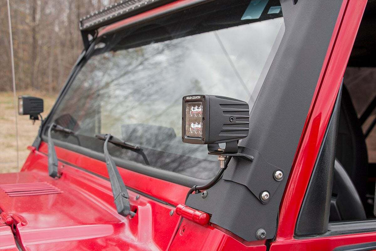 Fits Jeep Wrangler TJ (97-06) (04-06) LED Light Mount Lower A-Pillar Pod 70046