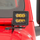 Fits Gladiator JT(18-24) LED Light Hinge Mount 2" Black Pair White DRL 70052DRL