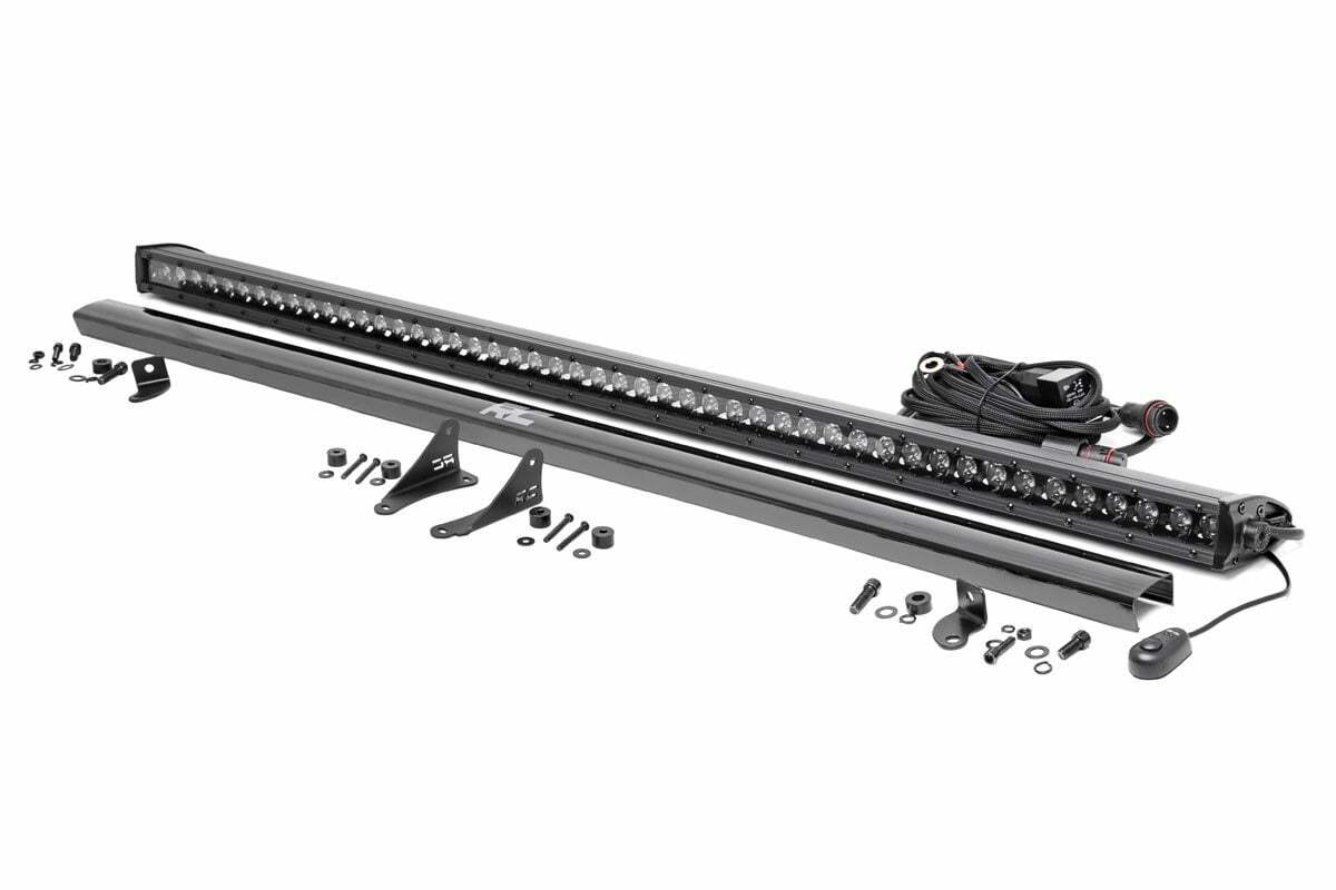 Fits Jeep Gladiator JT(18-24) LED Light Cowl Mount 50" Black Single Row 70057