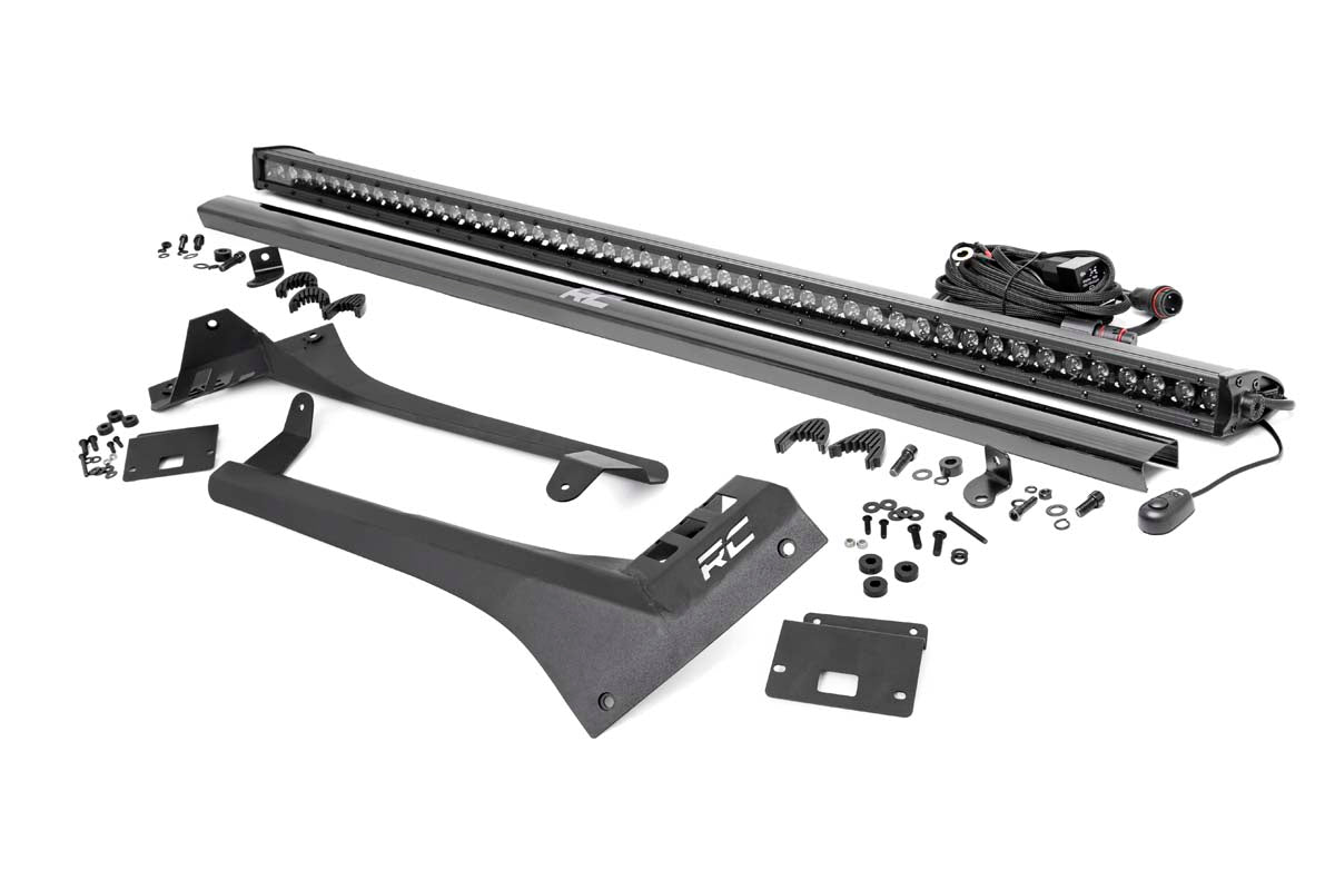 Fits Jeep GladiatorJT(18-24) LED Light Windshield Mount 50" BLK Single Row 70065