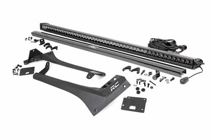 Fits Jeep GladiatorJT(18-24) LED Light Windshield Mount 50" BLK Single Row 70065