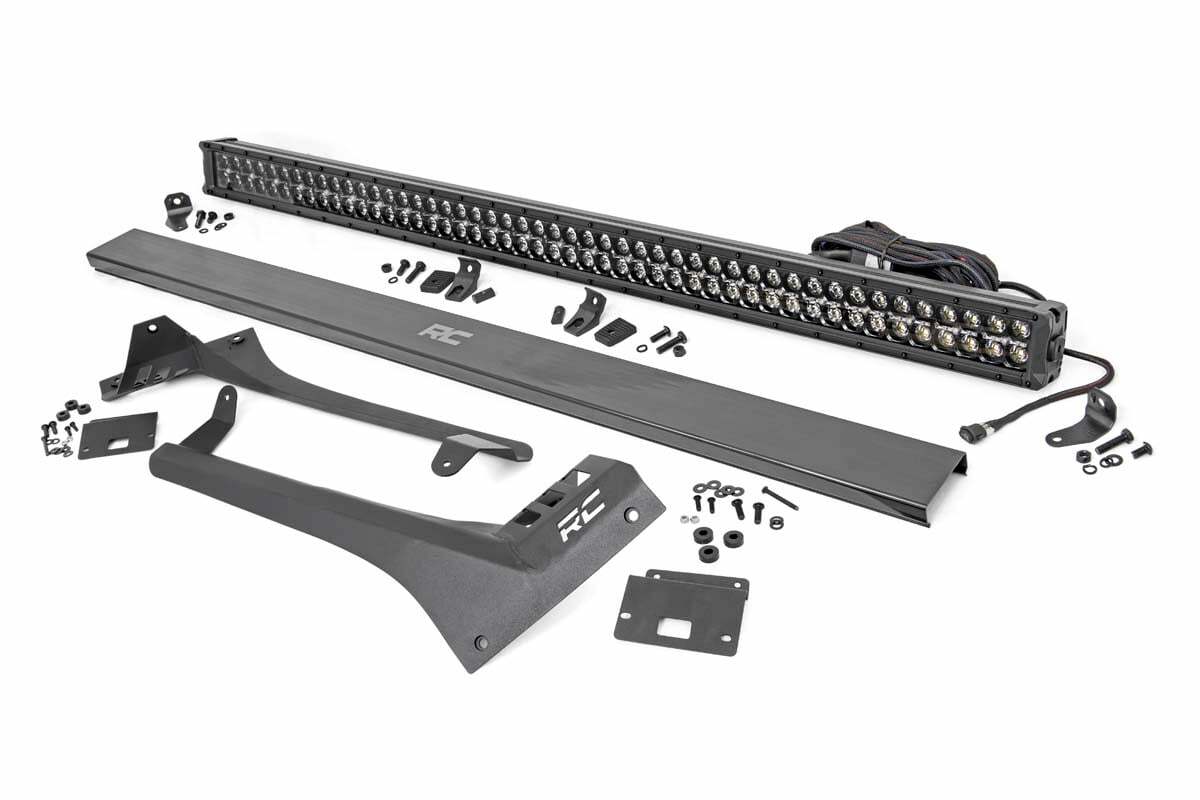 Fits Gladiator JT(18-24) LED Light Windshield 50" BLK Dual Row Amber DRL 70068