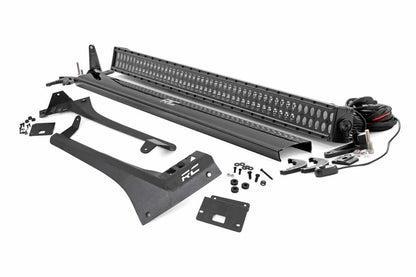 Fits Jeep Gladiator JT(18-24) LED Light Windshield Mount 50" BLK Dual Row 70069
