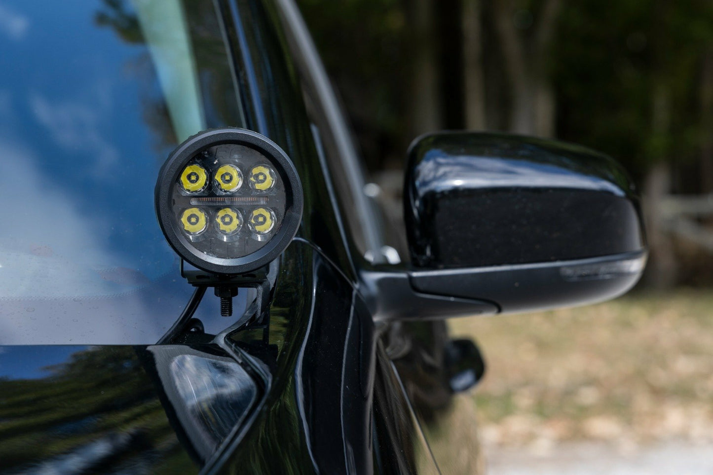 Fits Jeep Cherokee KL(14-21) LED Light Ditch Mount 2" Black Pair White DRL 70080