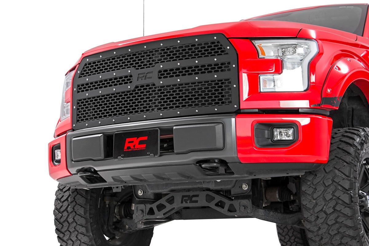 Fits Ford F-150 2WD/4WD (2015-2017) Mesh Grille; 70191