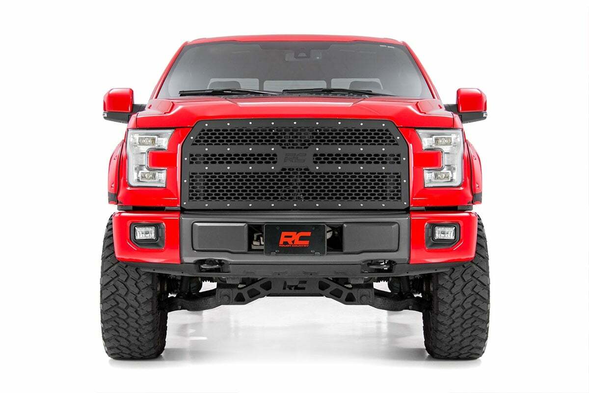 Fits Ford F-150 2WD/4WD (2015-2017) Mesh Grille; 70191