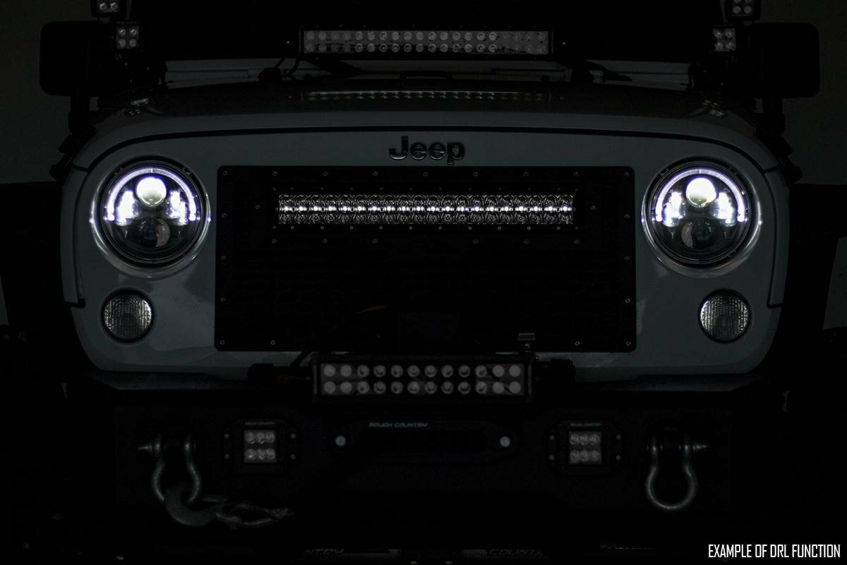 Fits Ford F-150 (2015-2017) Mesh Grille 30" Dual Row LED Black Ser 70193DRL