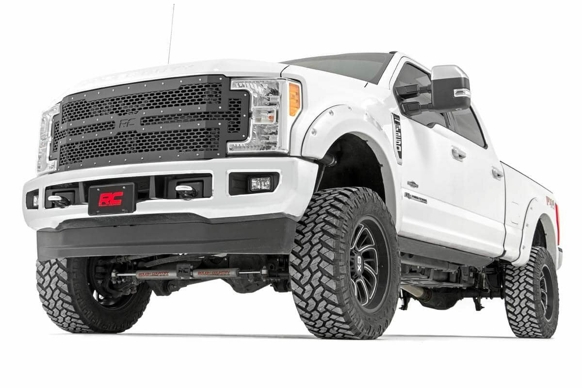 Fits Ford F-250/F-350 Super Duty 2WD/4WD (2017-2019) Mesh Grille; 70213