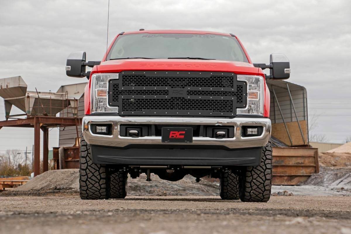 Fits Ford F-250/F-350 Super Duty 2WD/4WD (2017-2019) Mesh Grille; 70213